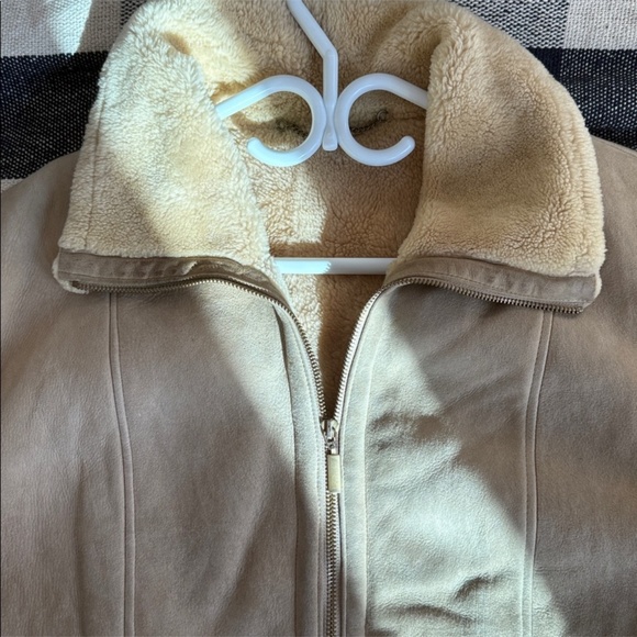 Sherpa real suede leather jacket , vintage size XL , made in Europe - Picture 3 of 9